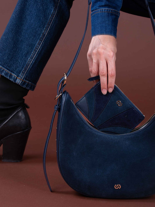 Kleine Geldbörse ROMAIN in Denim