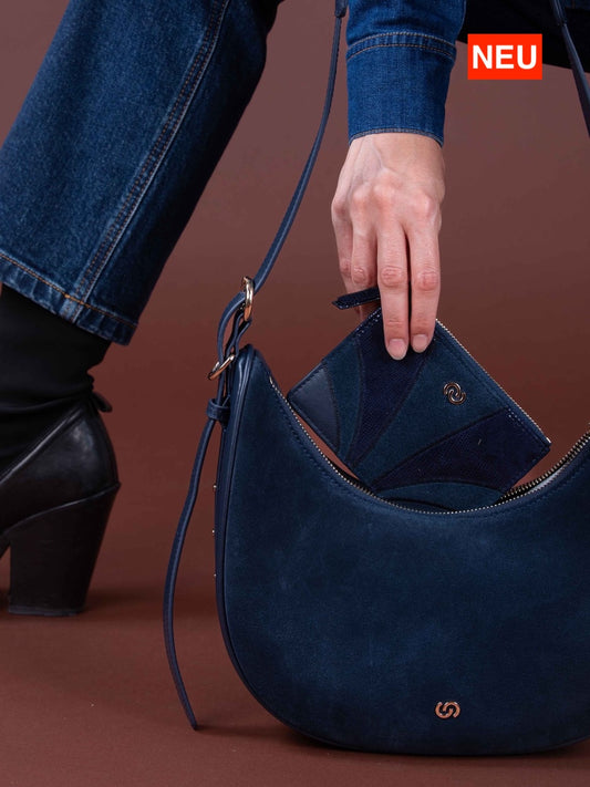 Kleine Geldbörse ROMAIN in Denim