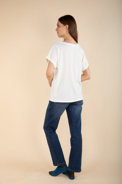 T-Shirt Sous le Soleil in Indigo/Violett