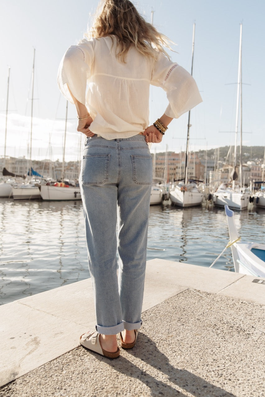 Jeans ROMY mit Paisleymuster