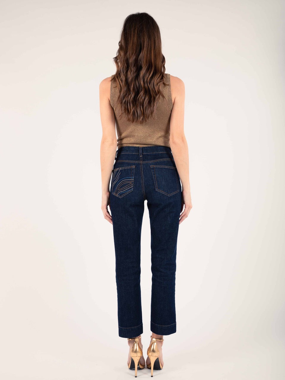 Jeans mit bestickter Tasche ALEXA