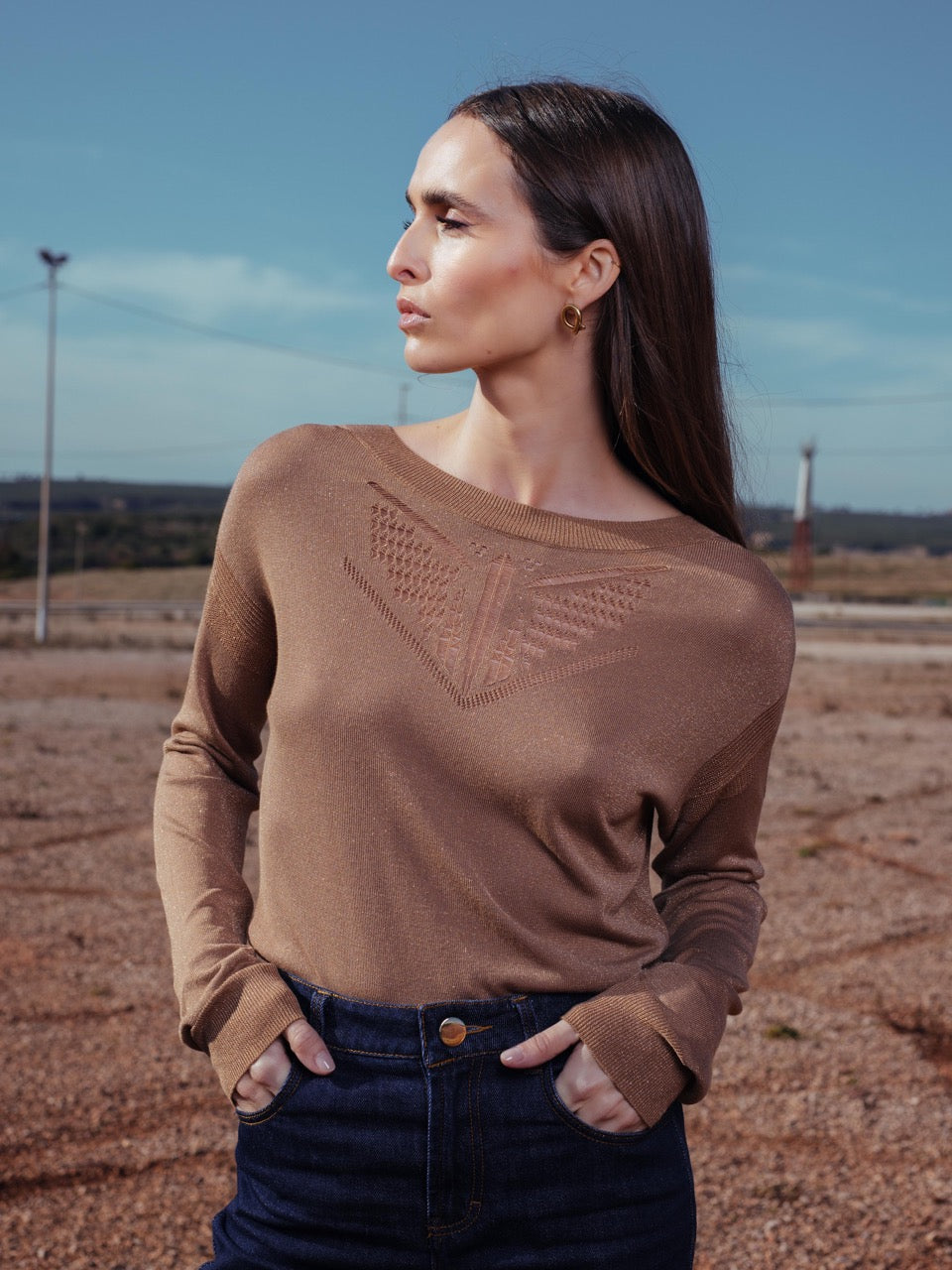 Reverso Lurex-Pullover