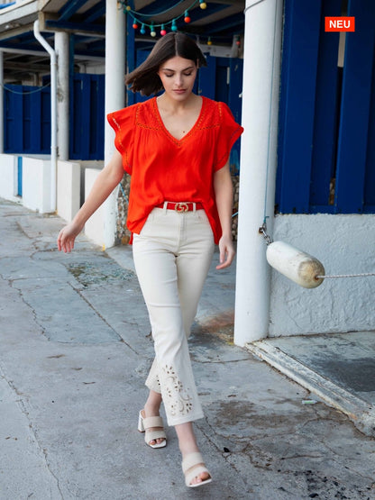 Bestickte Jeans - ROMY