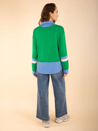 2-in-1 Pulli mit Bluseneinsatz